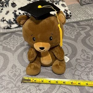 Graduation Teddy Bear with Black Cap and Yellow Tassel